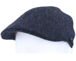 Texas Wool Herringbone Navy Flat Cap - Stetson -Stetson 4063633064555 5