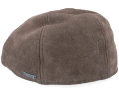 Texas Calf Split Dark Brown Flat Cap - Stetson -Stetson 4063633068119 2