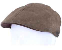 Texas Calf Split Dark Brown Flat Cap - Stetson -Stetson 4063633068119 5