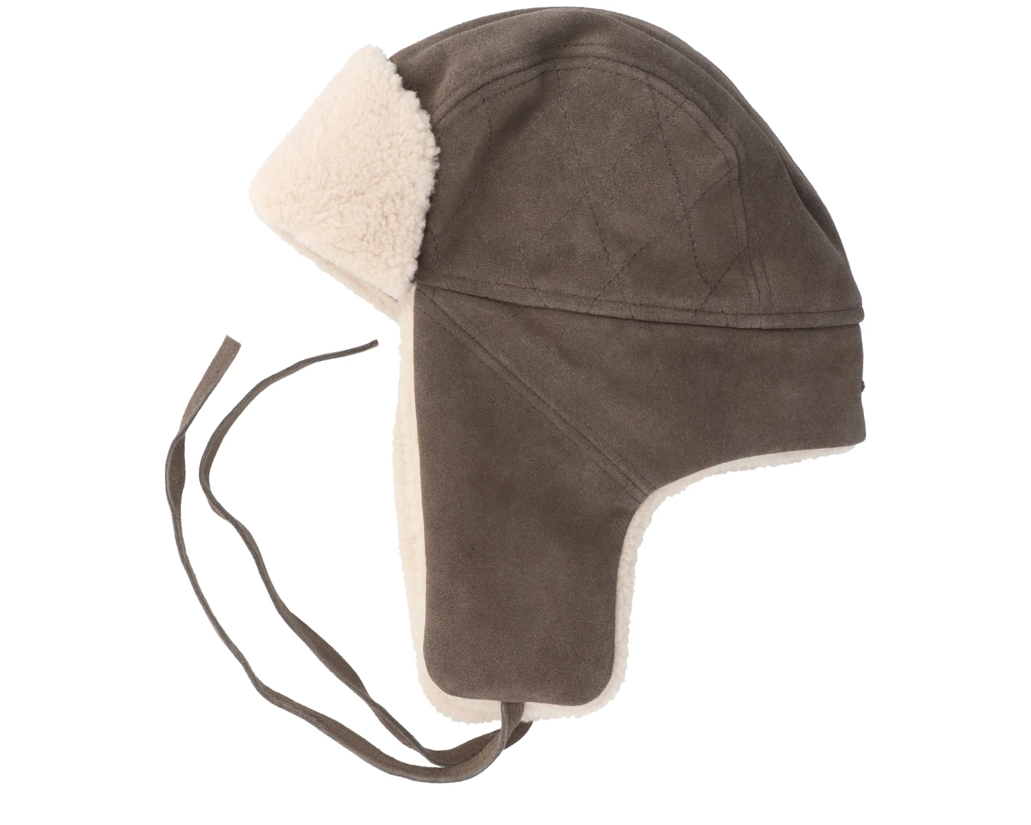 Bomber Cap Calf Split Brown Trapper - Stetson 3 Bomber Cap Calf Split Brown Trapper - Stetson