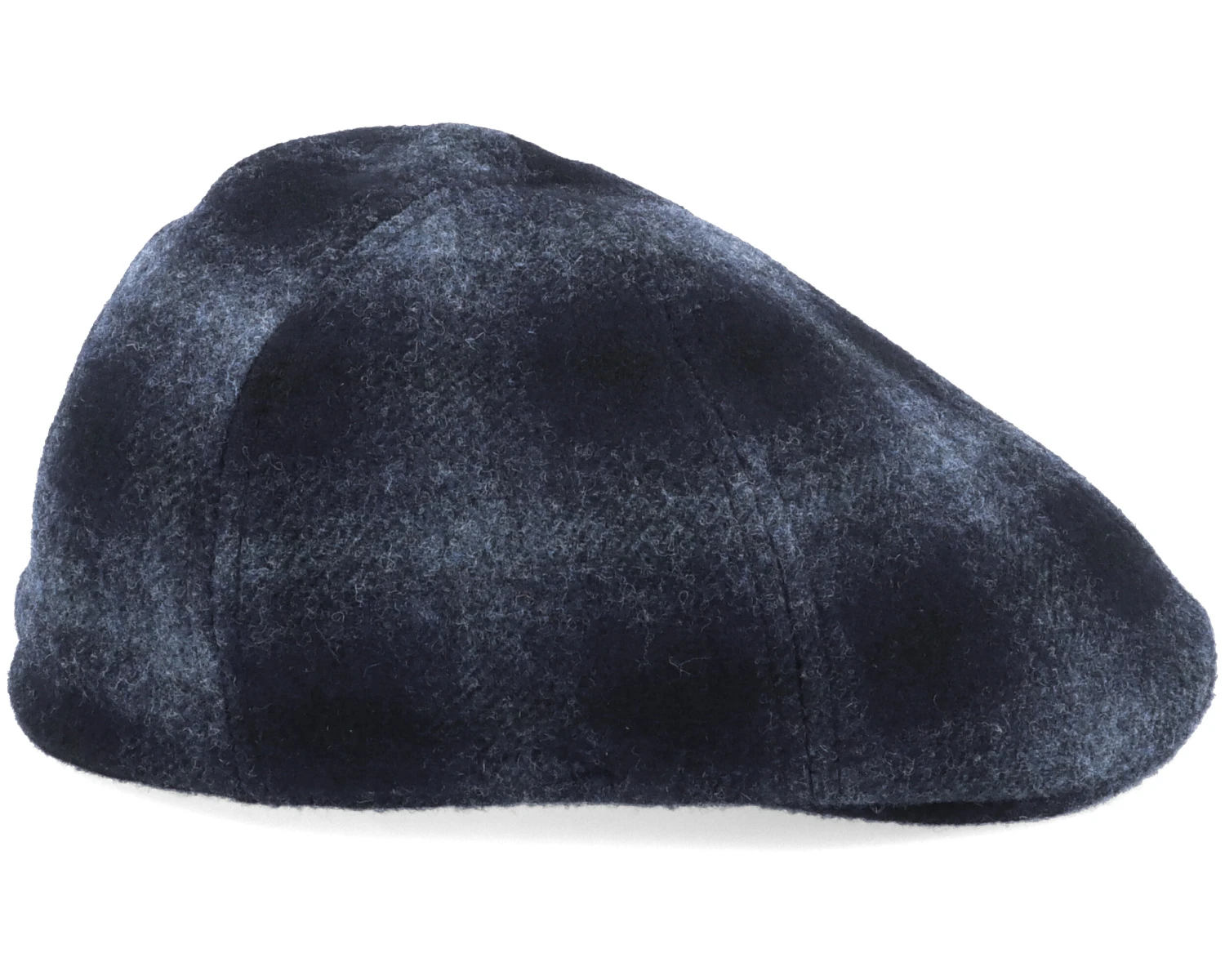 Texas Wool Check Navy Flat Cap - Stetson 5 Texas Wool Check Navy Flat Cap - Stetson - Image 3