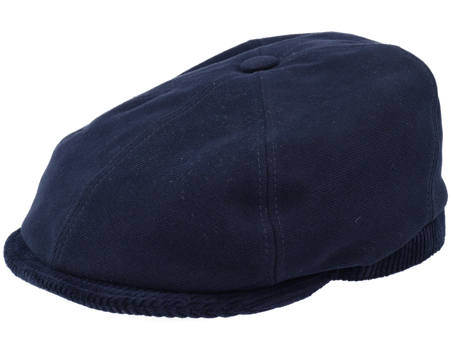 6-Panel Cap Soft Cotton/Cord Navy Flat Cap - Stetson 2 6-Panel Cap Soft Cotton/Cord Navy Flat Cap - Stetson