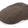 Ivy Cap Harris Tweed Brown Flat Cap - Stetson -Stetson 4063633072833 1