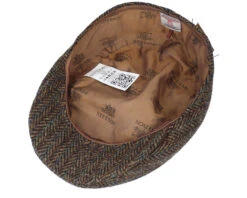 Ivy Cap Harris Tweed Brown Flat Cap - Stetson -Stetson 4063633072833 4