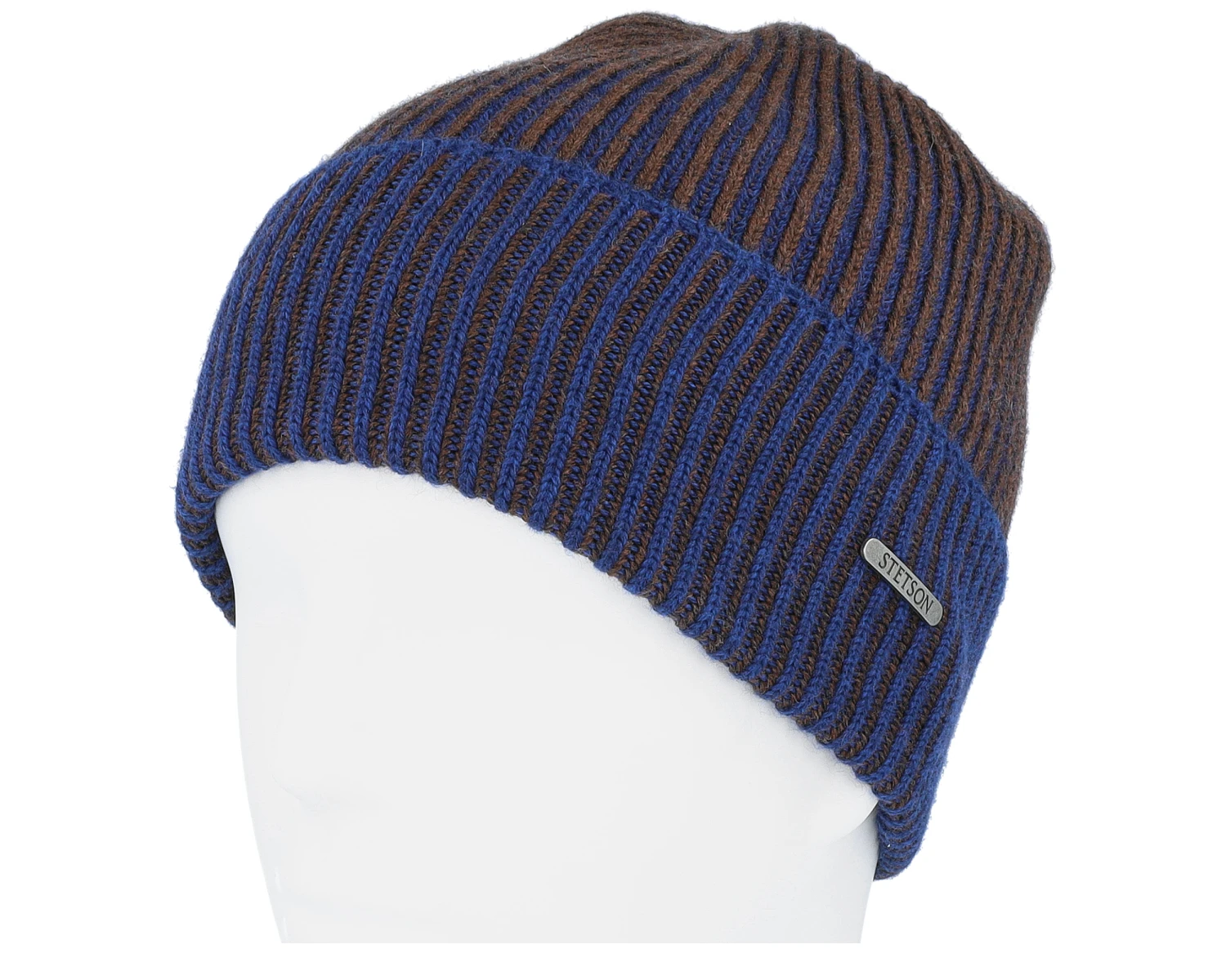 Beanie Merino Wool-62 Royal/Black Cuff - Stetson 5 Beanie Merino Wool-62 Royal/Black Cuff - Stetson - Image 3