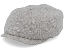 Hatteras Virgin Wool/Linen Light Grey Flat Cap - Stetson