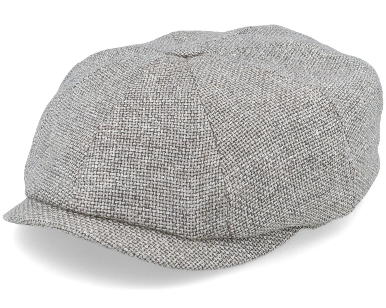 Hatteras Virgin Wool/Linen Light Grey Flat Cap - Stetson 3 Hatteras Virgin Wool/Linen Light Grey Flat Cap - Stetson