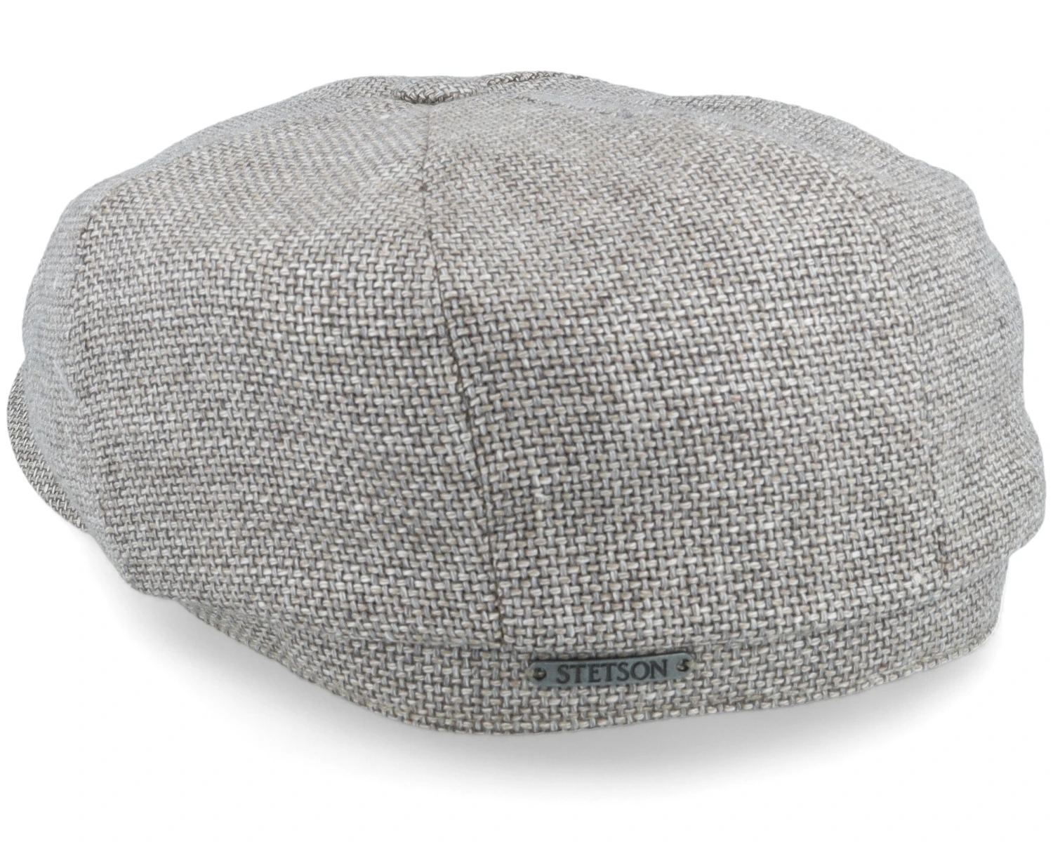 Hatteras Virgin Wool/Linen Light Grey Flat Cap - Stetson 4 Hatteras Virgin Wool/Linen Light Grey Flat Cap - Stetson - Image 2