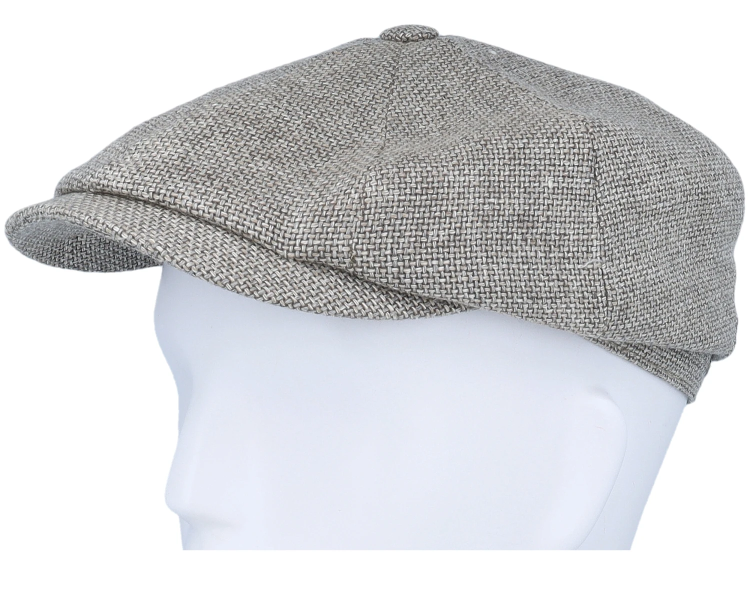 Hatteras Virgin Wool/Linen Light Grey Flat Cap - Stetson 7 Hatteras Virgin Wool/Linen Light Grey Flat Cap - Stetson - Image 5