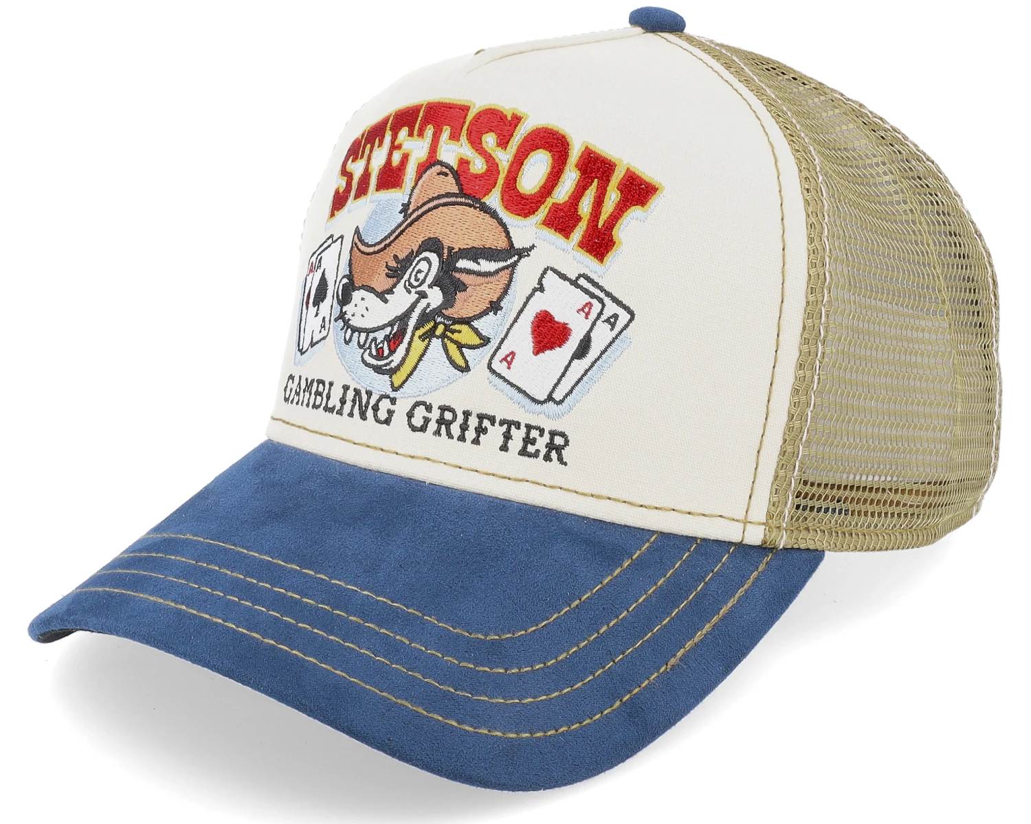 Gambling Grifter Beige Trucker - Stetson 3 Gambling Grifter Beige Trucker - Stetson