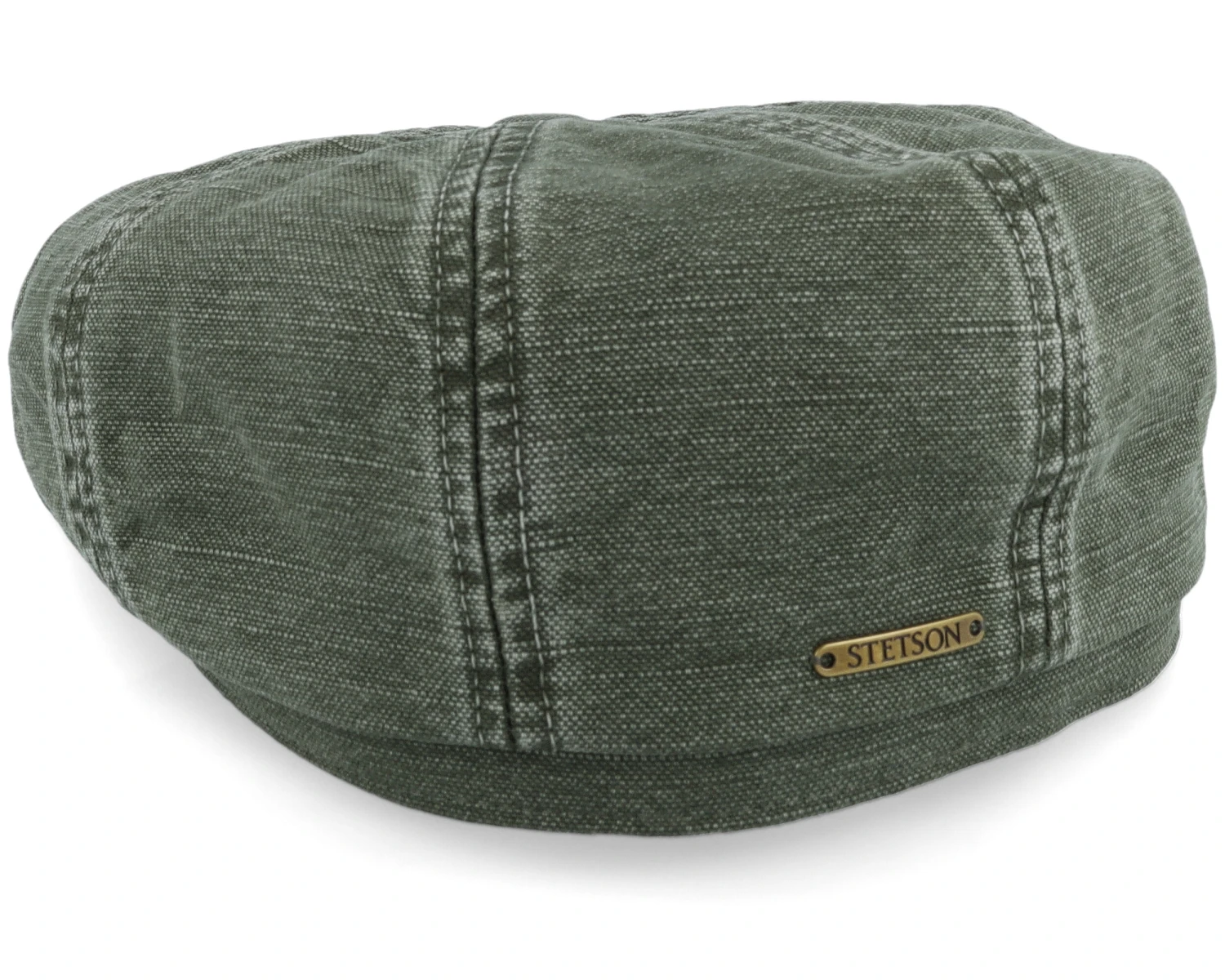 Hatteras Cotton/Linen Olive Flat Cap - Stetson 4 Hatteras Cotton/Linen Olive Flat Cap - Stetson - Image 2