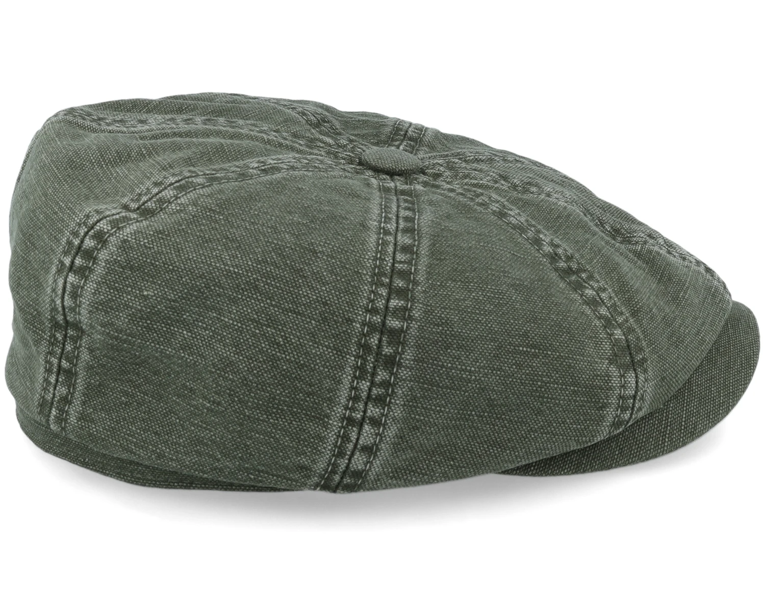 Hatteras Cotton/Linen Olive Flat Cap - Stetson 5 Hatteras Cotton/Linen Olive Flat Cap - Stetson - Image 3