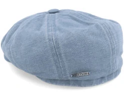 Hatteras Cotton/Linen Blue Flat Cap - Stetson -Stetson 4063633084027 2