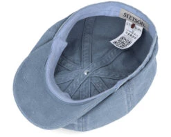 Hatteras Cotton/Linen Blue Flat Cap - Stetson -Stetson 4063633084027 4