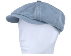 Hatteras Cotton/Linen Blue Flat Cap - Stetson -Stetson 4063633084027 5