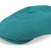 6-Panel Cap Cotton/Linen Teal Flat Cap - Stetson