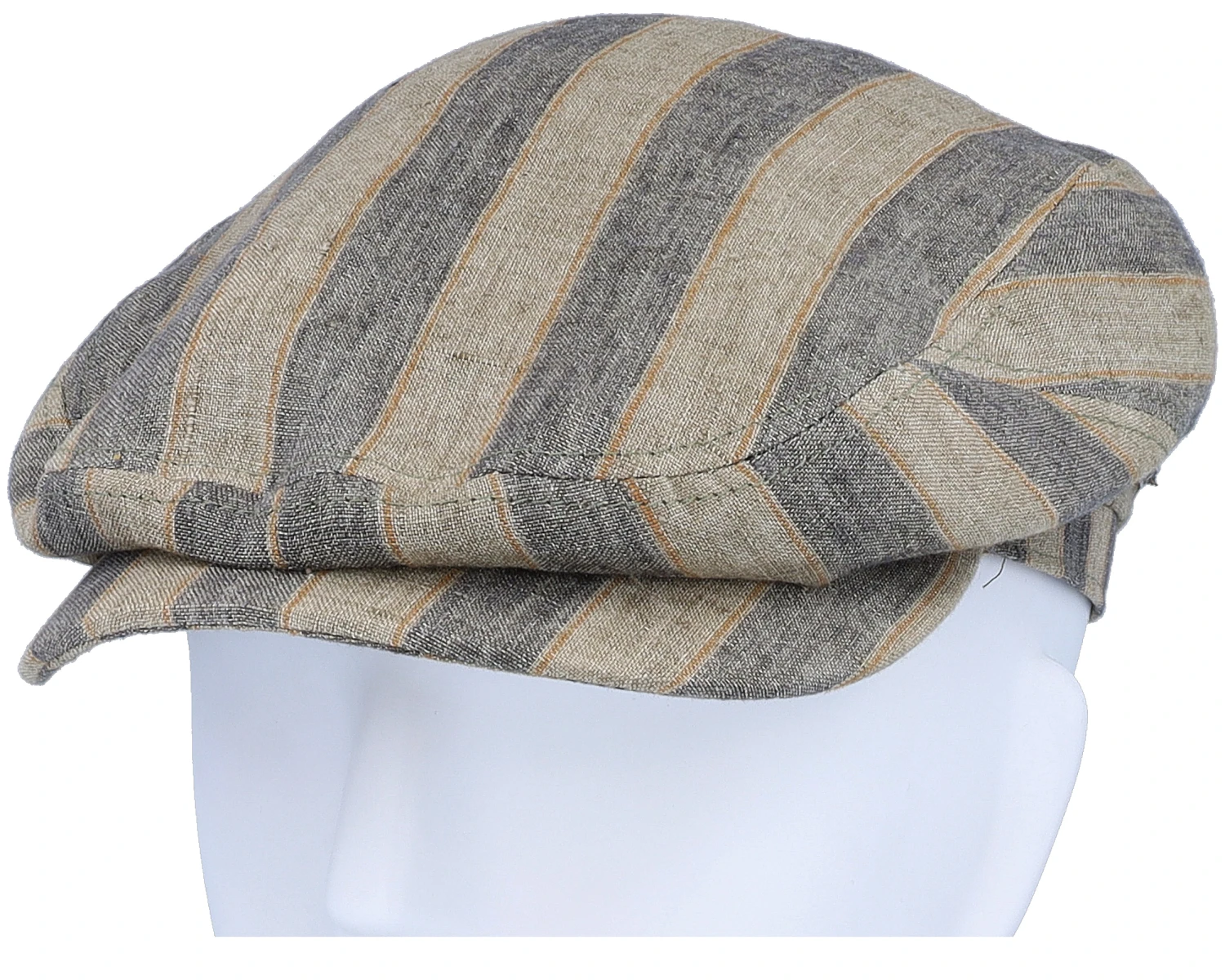 Driver Cap Linen Striped Flat Cap - Stetson 7 Driver Cap Linen Striped Flat Cap - Stetson - Image 5