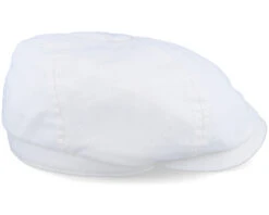 6-Panel Cap Cotton Twill White Flat Cap - Stetson -Stetson 4063633088629 3