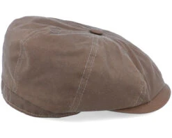 Hatteras Waxed Organic Cotton Brown Flat Cap - Stetson -Stetson 4063633091711 3