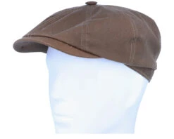 Hatteras Waxed Organic Cotton Brown Flat Cap - Stetson -Stetson 4063633091711 5