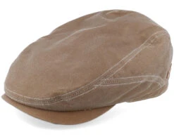 Driver Cap Waxed Brown Flat Cap - Stetson
