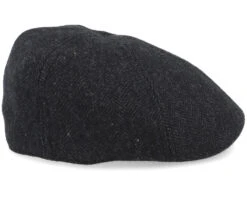 Texas 1 Wool Herringbone Black Flat Cap - Stetson -Stetson 4063633097102 3