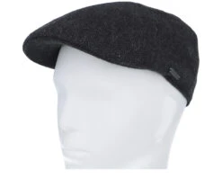 Texas 1 Wool Herringbone Black Flat Cap - Stetson -Stetson 4063633097102 5