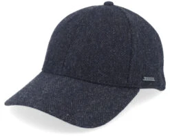 Baseball Cap Wool Herringbone Black Fitted - Stetson