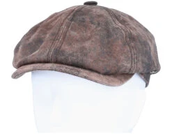 6-panel Cap Pigskin Brown Flat Cap - Stetson -Stetson 4063633098437 5
