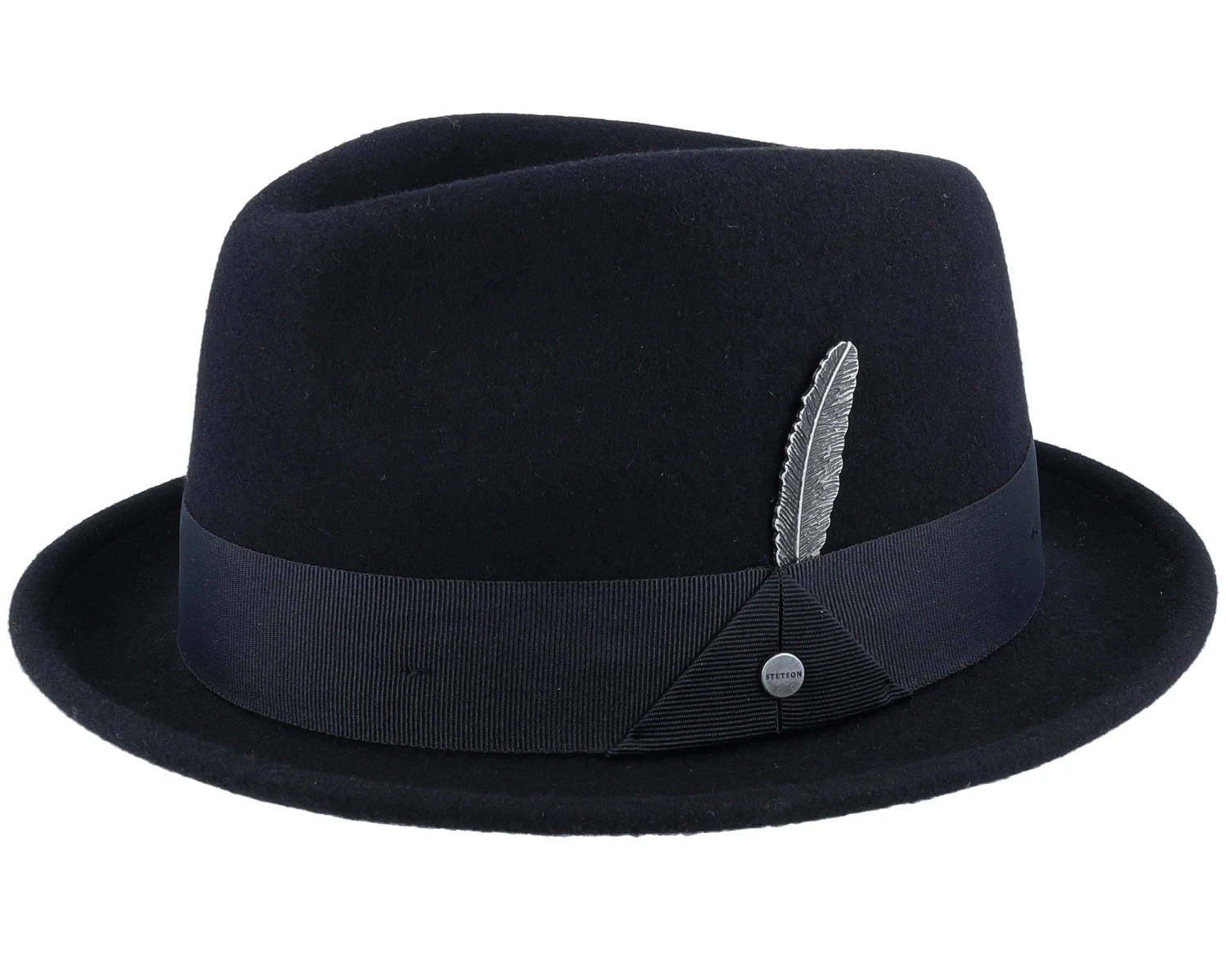 Player Woolfelt 1 Black Fedora - Stetson 3 Player Woolfelt 1 Black Fedora - Stetson