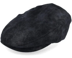 Kent Ef Pigskin Black Earflap Flatcap - Stetson