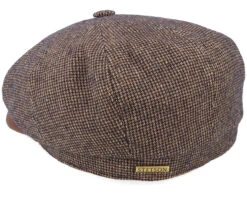 Hatteras Wool/Cotton Brown Flat Cap - Stetson -Stetson 4063633104541 2