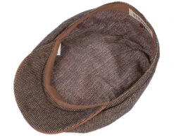 Hatteras Wool/Cotton Brown Flat Cap - Stetson -Stetson 4063633104541 4