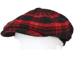 Hatteras Shadow Plaid Red/Black Flat Cap - Stetson -Stetson 4063633107375 5