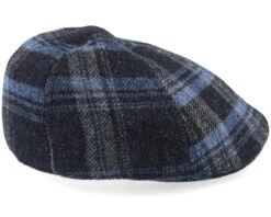 Texas Shadow Plaid Blue Flatcap - Stetson -Stetson 4063633107412 3