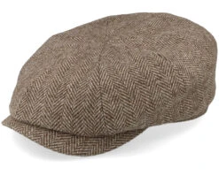 Hatteras Undyed Wool Sustainable Beige Flat Cap - Stetson