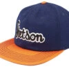 Baseball Cap Retro Script 29 Navy/Orange Strapback - Stetson -Stetson 4063633112324 1