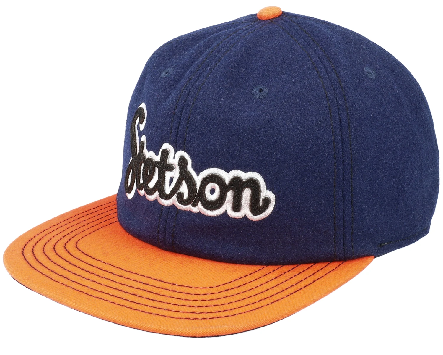Baseball Cap Retro Script 29 Navy/Orange Strapback - Stetson 3 Baseball Cap Retro Script 29 Navy/Orange Strapback - Stetson
