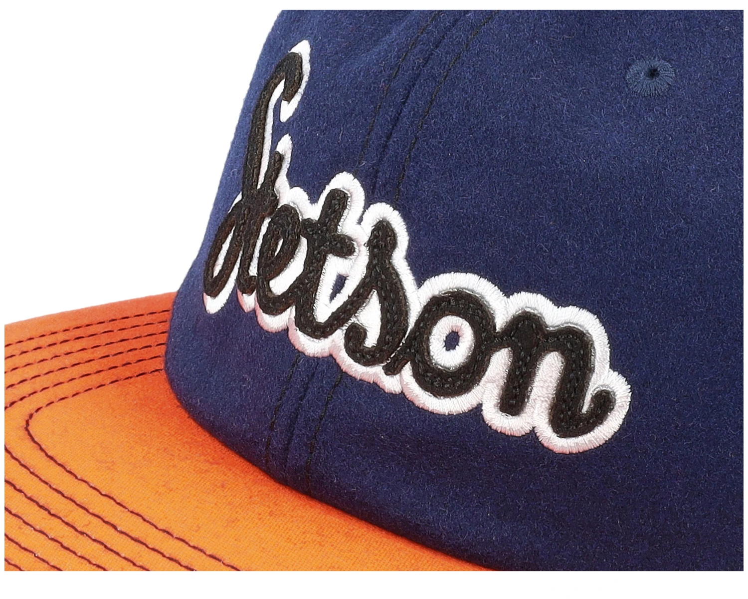 Baseball Cap Retro Script 29 Navy/Orange Strapback - Stetson 8 Baseball Cap Retro Script 29 Navy/Orange Strapback - Stetson - Image 6