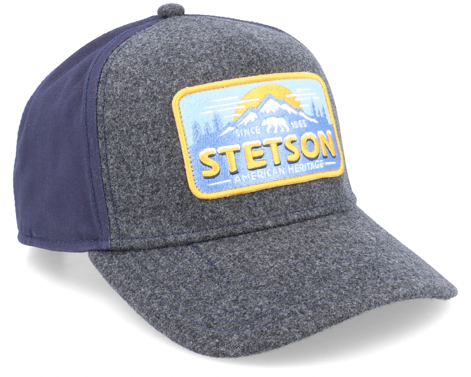 Trucker Cap Polar Bear Charcoal/Navy Adjustable - Stetson 4 Trucker Cap Polar Bear Charcoal/Navy Adjustable - Stetson - Image 2