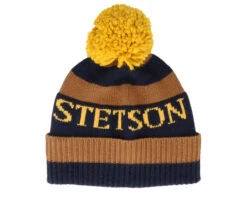 Beanie 26 Navy/Brown Pom - Stetson