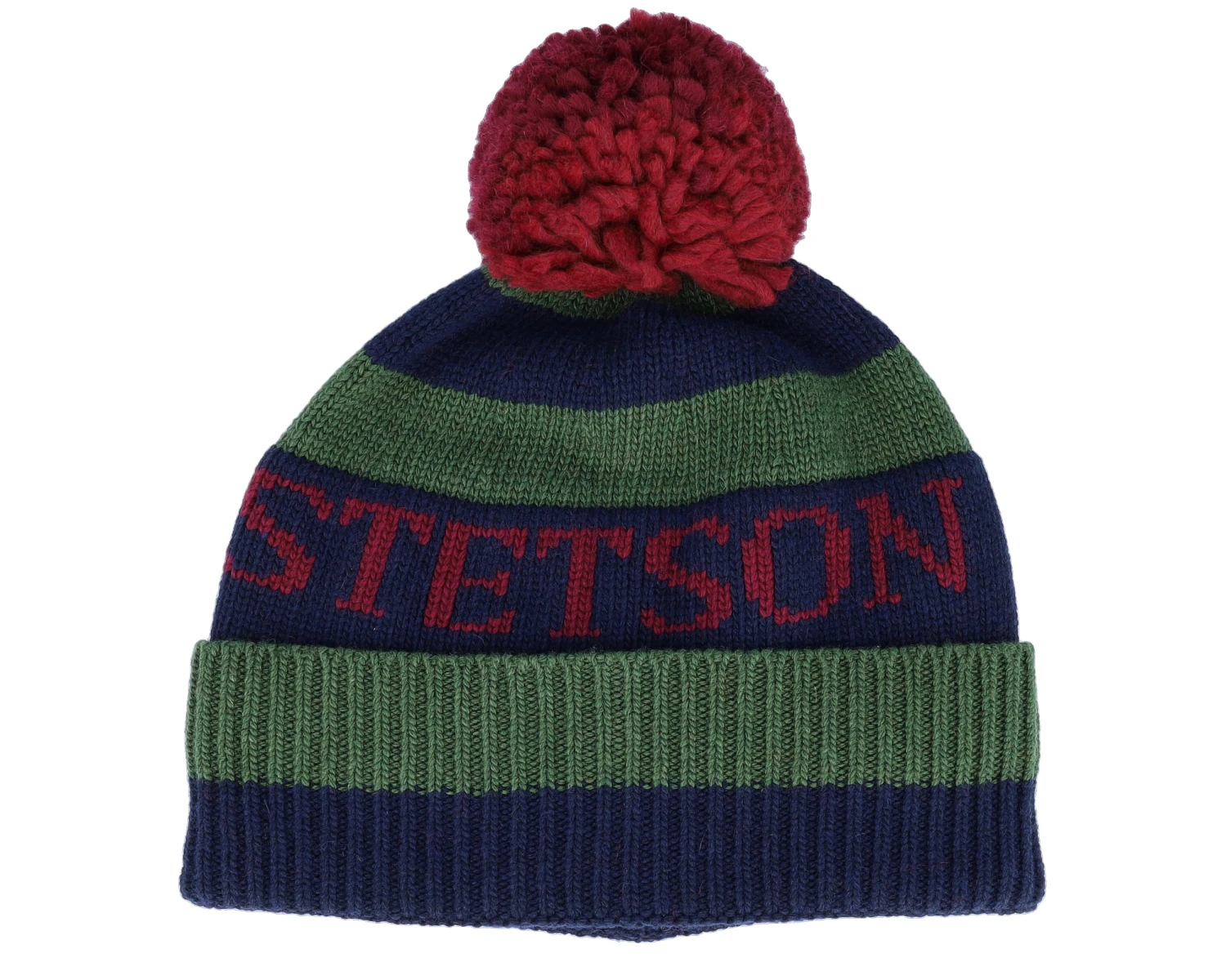 Beanie Blue/Green Pom - Stetson 3 Beanie Blue/Green Pom - Stetson