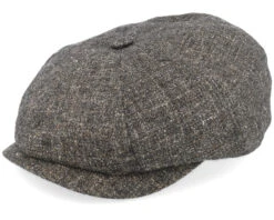 Hatteras Virgin Wool/Linen Charcoal Flat Cap - Stetson