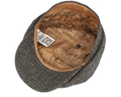 Hatteras Virgin Wool/Linen Charcoal Flat Cap - Stetson -Stetson 4063633116933 4