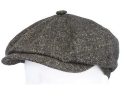 Hatteras Virgin Wool/Linen Charcoal Flat Cap - Stetson -Stetson 4063633116933 5