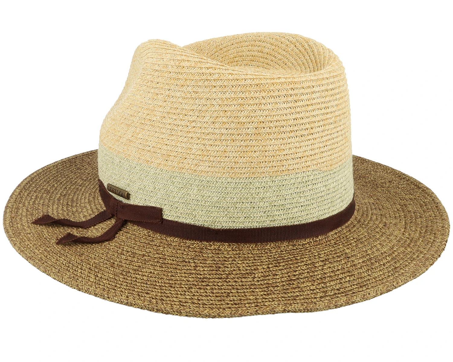 Traveller Toyo Beige/Brown Straw Hat - Stetson 4 Traveller Toyo Beige/Brown Straw Hat - Stetson - Image 2