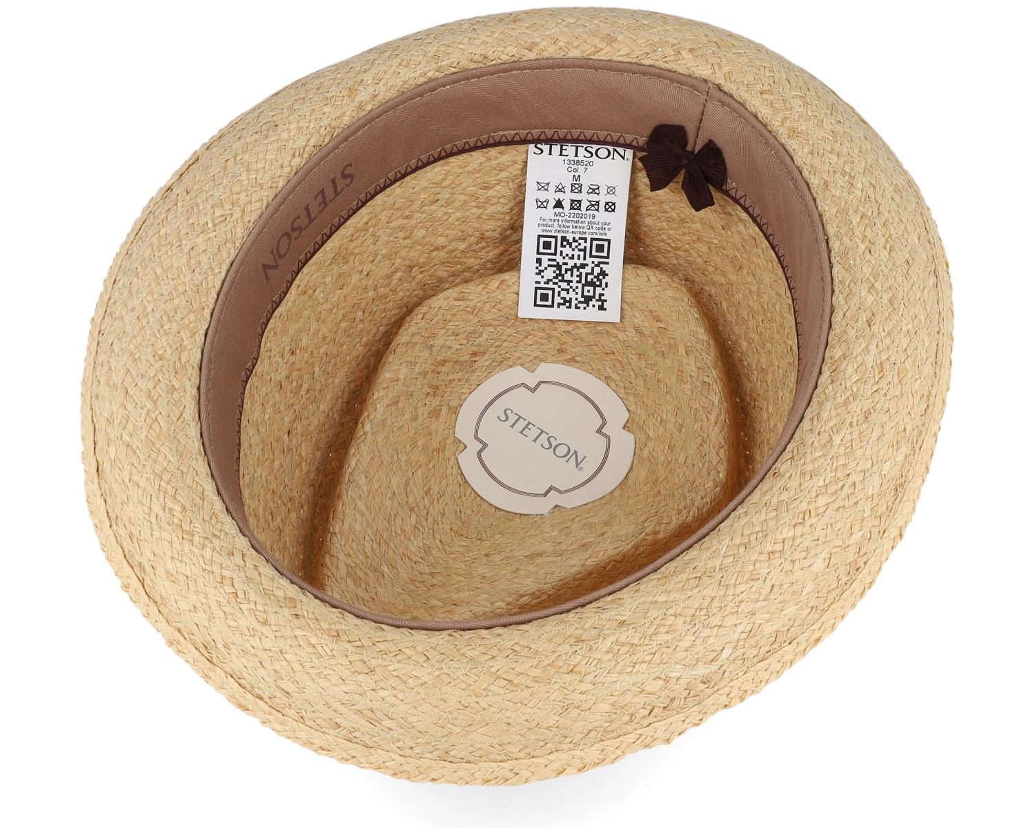 Diamond Raffia Beige Straw Hat - Stetson 6 Diamond Raffia Beige Straw Hat - Stetson - Image 4