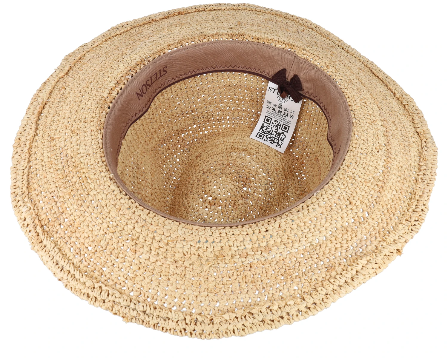 Traveller Raffia Crochet Beige Straw Hat - Stetson 6 Traveller Raffia Crochet Beige Straw Hat - Stetson - Image 4