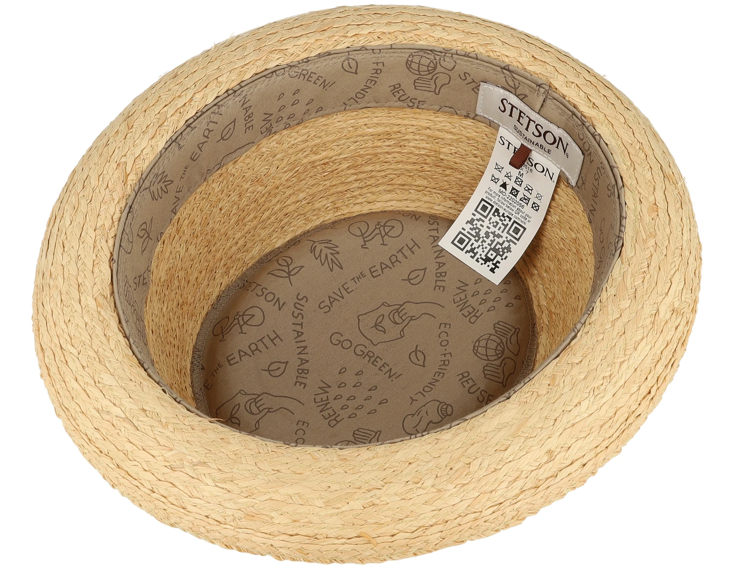 Raffia Sustainable Beige Pork Pie - Stetson 6 Raffia Sustainable Beige Pork Pie - Stetson - Image 4