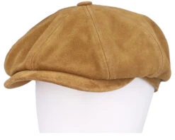 Hatteras Calf Split Brown Flat Cap - Stetson -Stetson 4063633125324 5